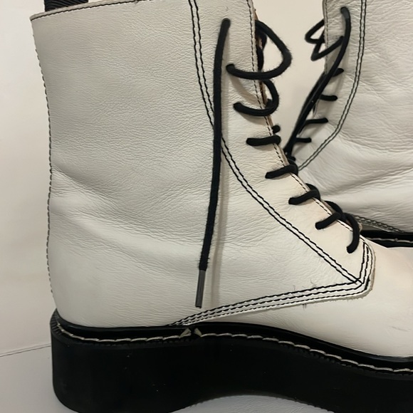 Zara White Lace Up Boots - Picture 15 of 15